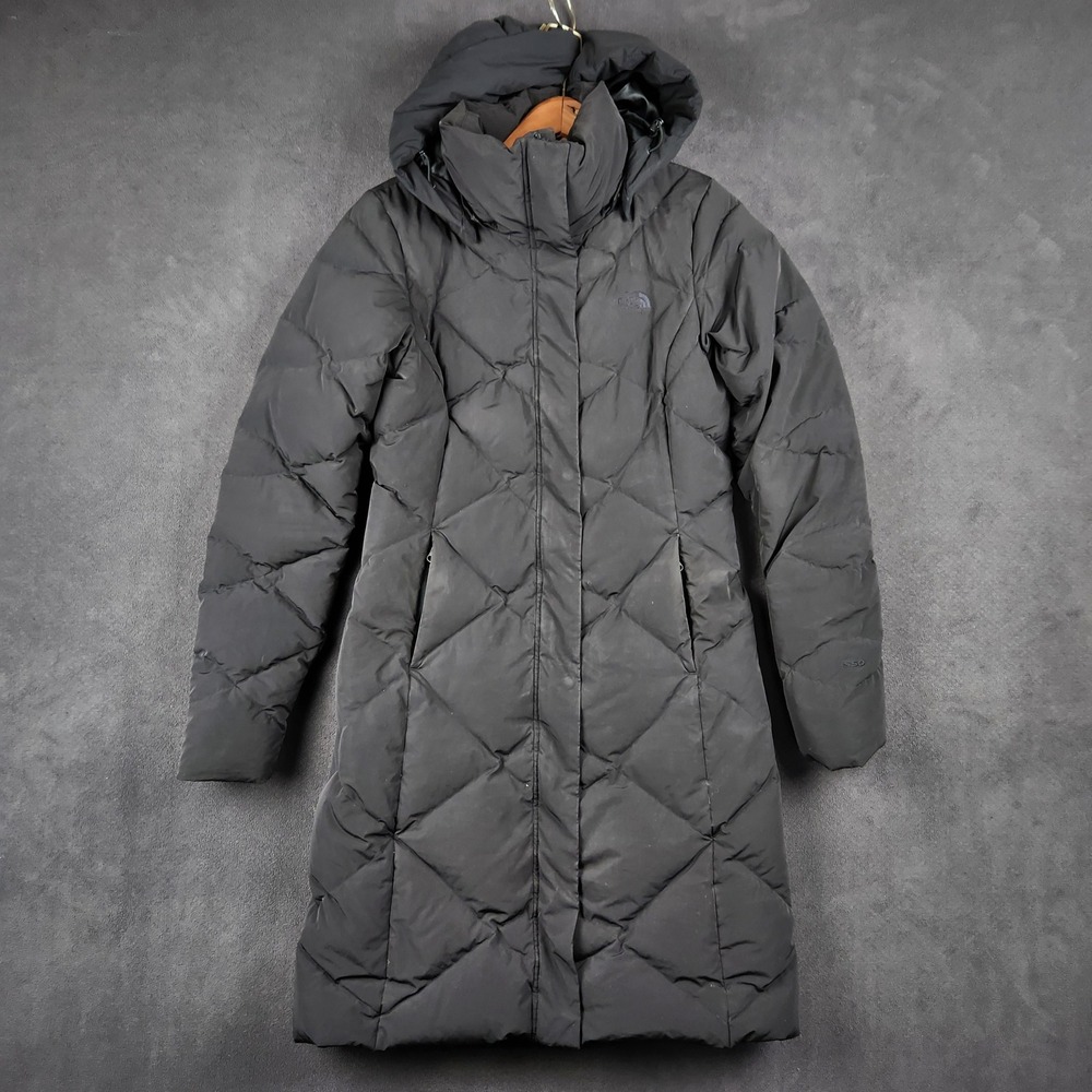The North Face Miss Metro Parka II Womens XS Black 550‎ Goose Down Long Puffer